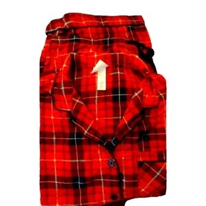 Wonder Shop Red Plaid Flannel Pajamas- Size L